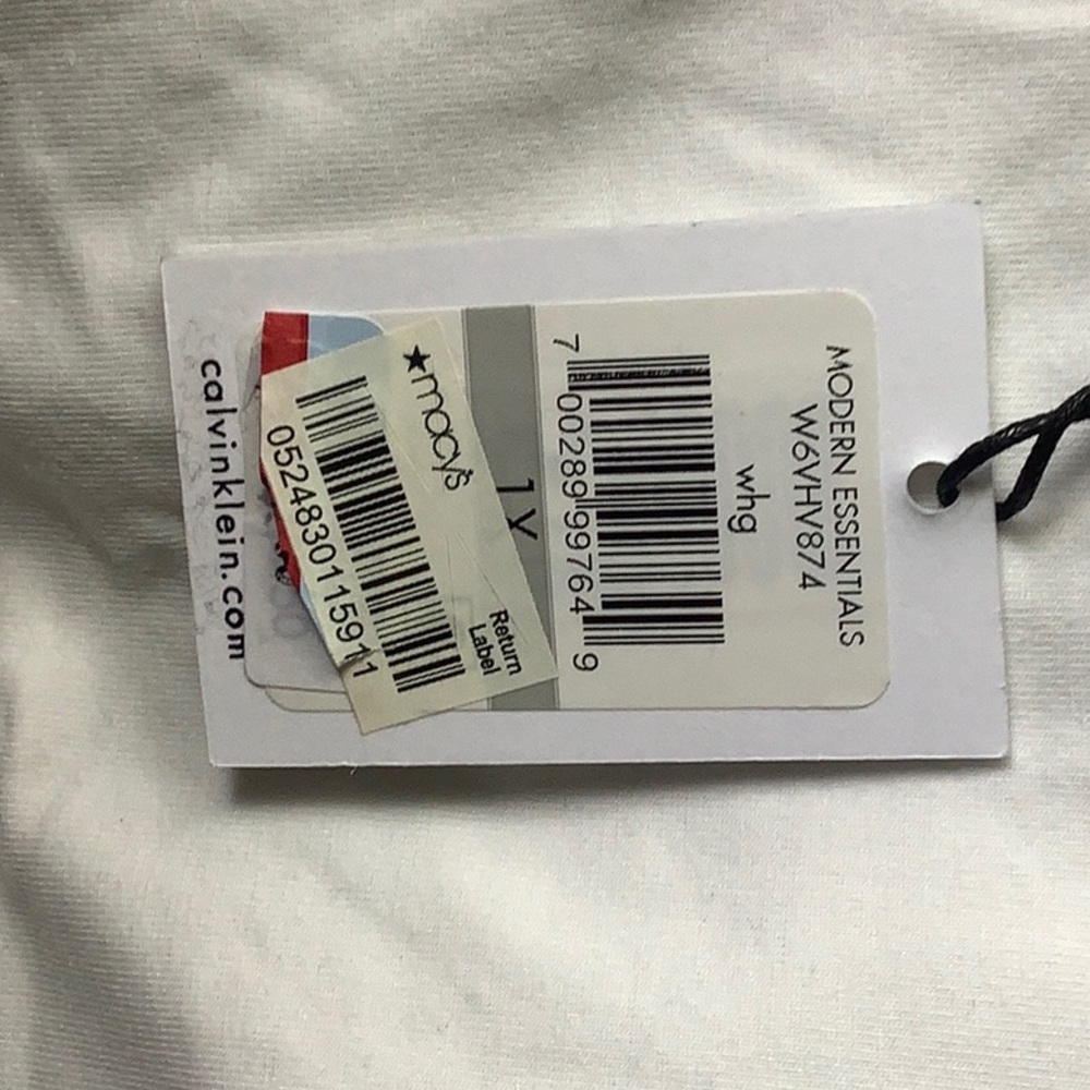 Calvin Klein 1X White T-Shirt with Gold trim - Picture 4 of 8